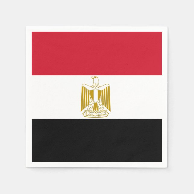 Patriotic paper napkins with flag of Egypt (Front)