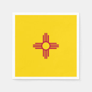 Patriotic paper napkins with flag of New Mexico
