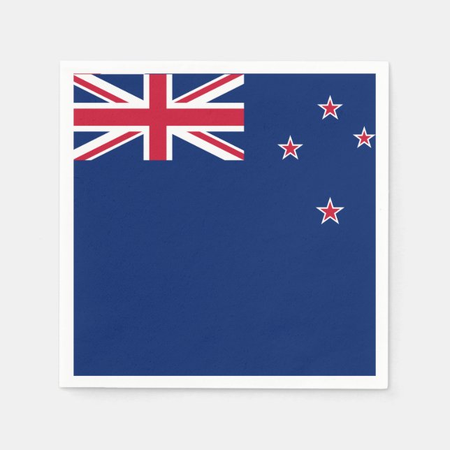 Patriotic paper napkins with flag of New Zealand (Front)