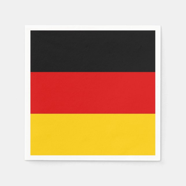 Patriotic paper napkins with Germany flag (Front)