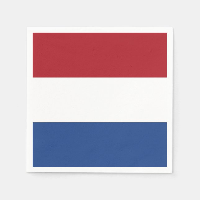Patriotic paper napkins with Netherlands flag (Front)