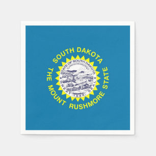 Patriotic paper napkins with South Dakota flag