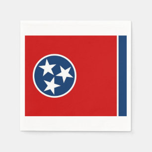 Patriotic paper napkins with Tennessee flag