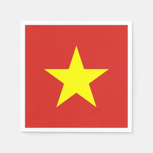 Patriotic paper napkins with Vietnam flag (Front)