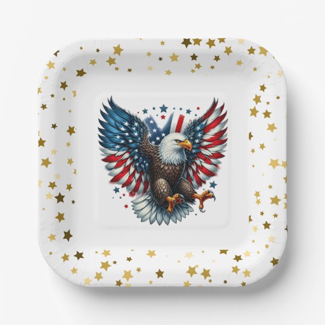 Patriotic Paper Plate (Front)