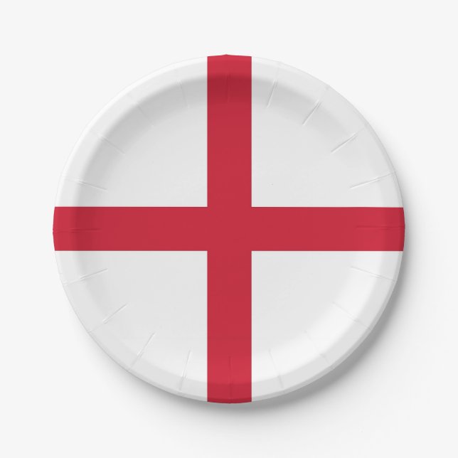 Patriotic paper plate with flag of United Kingdom (Front)