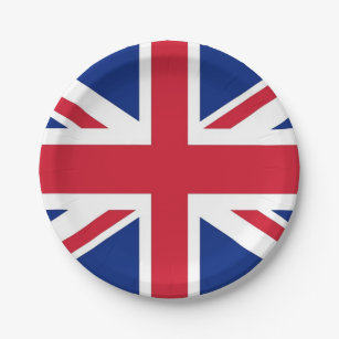 Patriotic paper plate with flag of United Kingdom