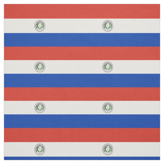 Patriotic Paraguay Flag Fabric (Swatch)