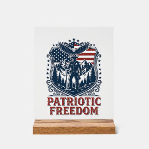 Patriotic Park Ranger Vector Graphic Tee_1 Acrylic Sign