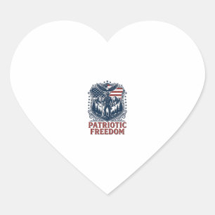 Patriotic Park Ranger Vector Graphic Tee_1 Heart Sticker
