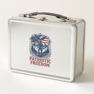 Patriotic Park Ranger Vector Graphic Tee_1 Metal Lunch Box