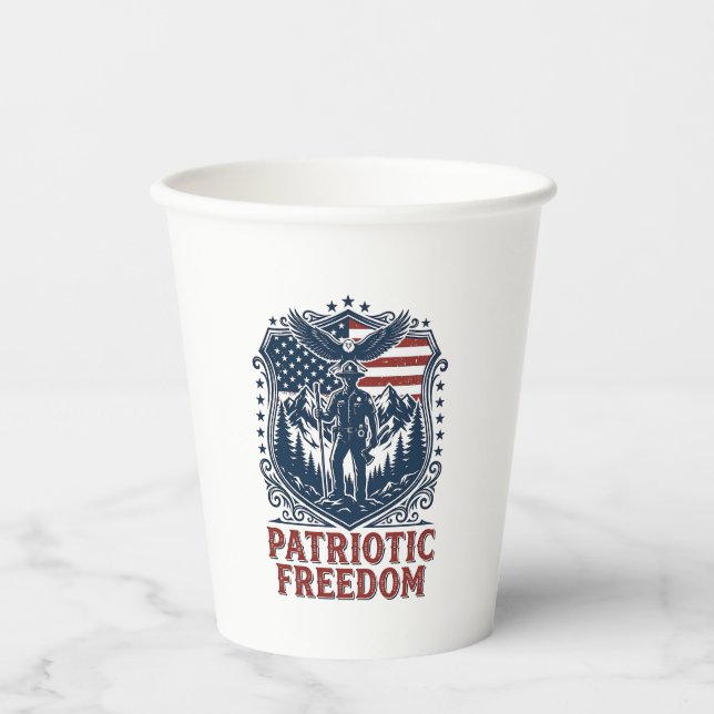 Patriotic Park Ranger Vector Graphic Tee_1 Paper Cups (Front)