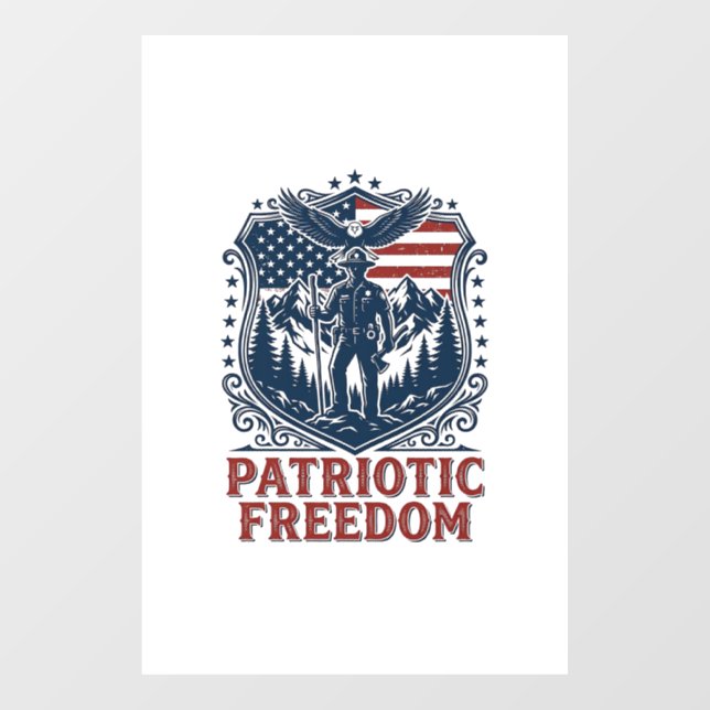 Patriotic Park Ranger Vector Graphic Tee_1 Window Cling (Sheet)