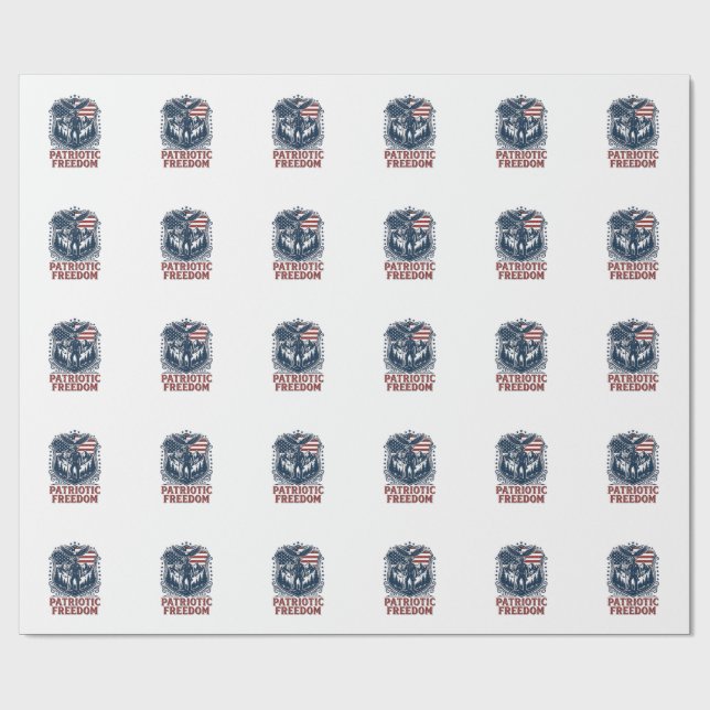 Patriotic Park Ranger Vector Graphic Tee_1 Wrapping Paper (Flat)