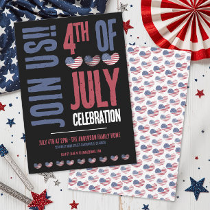 Patriotic Party 4th Of July  Invitation