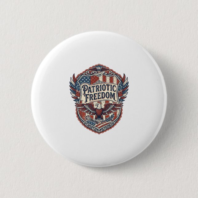 Patriotic Patchwork Artist 6 Cm Round Badge (Front)