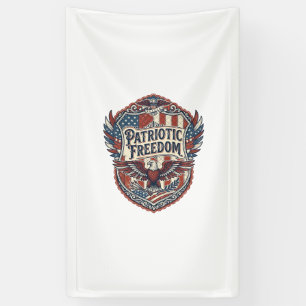 Patriotic Patchwork Artist Banner