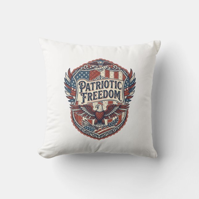 Patriotic Patchwork Artist Cushion (Front)