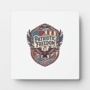 Patriotic Patchwork Artist Plaque