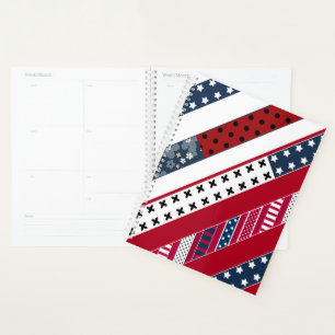 Patriotic, patchwork planner