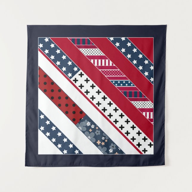 Patriotic, patchwork tapestry (Front)