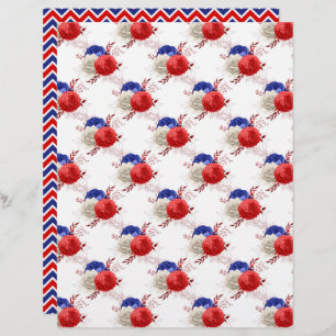 Patriotic Pattern Scrapbook Paper
