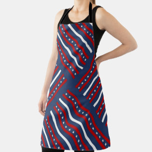 Patriotic Pattern Stripes Apron