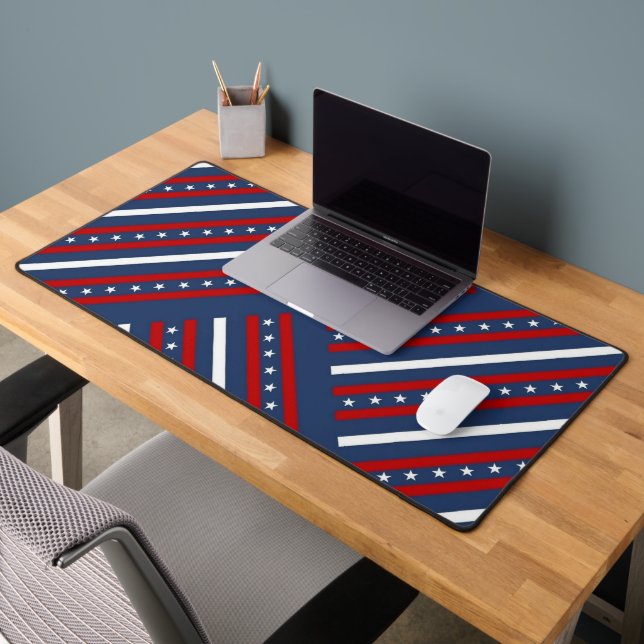 Patriotic Pattern Stripes Desk Mat (Office 2)