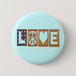 Patriotic Peace Button