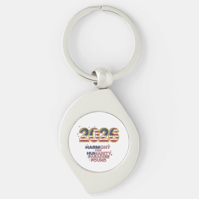 Patriotic Peace Decal Key Ring (Front)