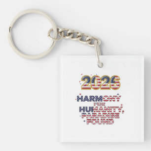 Patriotic Peace Decal Key Ring