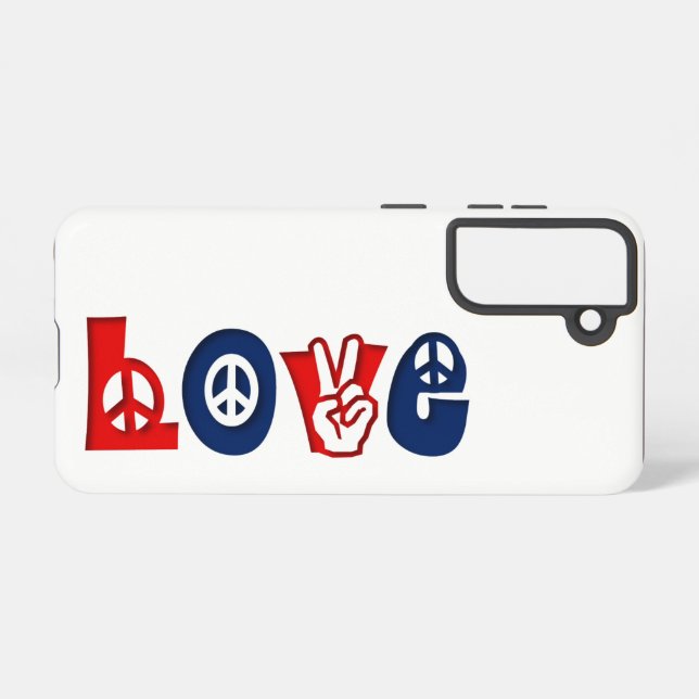 Patriotic Peace LOVE Samsung Galaxy S21 Case (Back Horizontal)