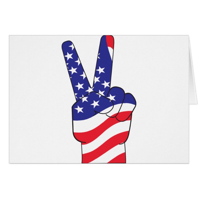 Patriotic Peace Sign USA (Front Horizontal)