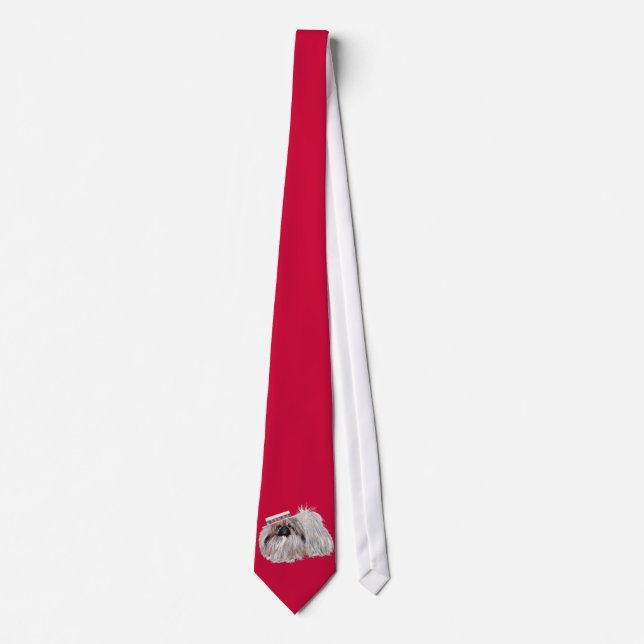 Patriotic Pekingese Tie (Front)