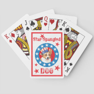 Patriotic Pembroke Welsh Corgi Playing Cards