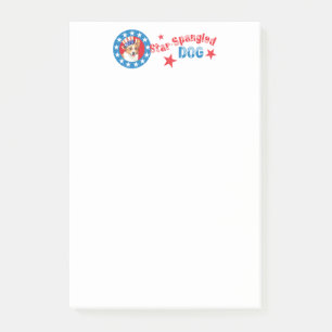 Patriotic Pembroke Welsh Corgi Post-it Notes