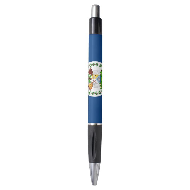 Patriotic Pen with flag of Belise (Front Vertical)