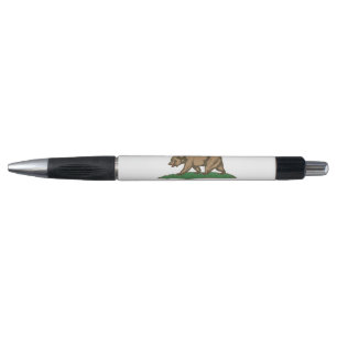 Patriotic Pen with flag of California , U.S.A.