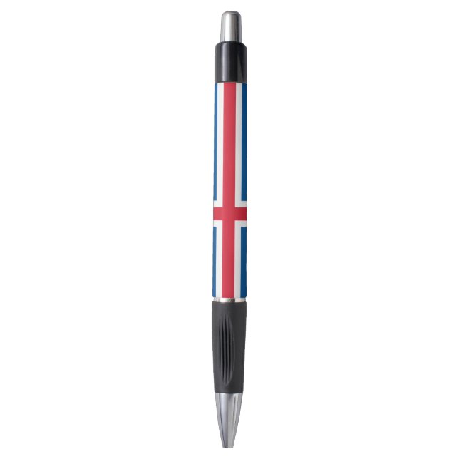 Patriotic Pen with flag of Iceland (Front Vertical)