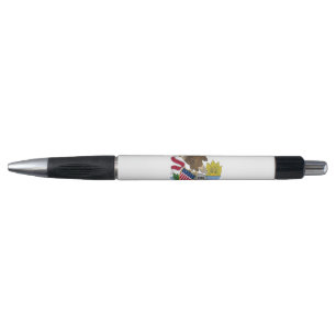 Patriotic Pen with flag of Illinois State, U.S.A.