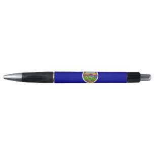 Patriotic Pen with flag of Kansas State, U.S.A.