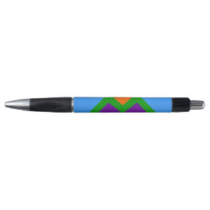 Patriotic Pen with flag of Manitou Springs, USA