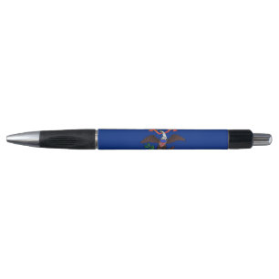 Patriotic Pen with flag of North Dakota, USA
