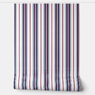 Patriotic Pencil Stripes Wallpaper