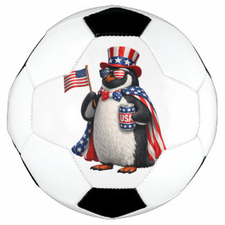 Patriotic Penguin American Flag Outfit 4th of July Football