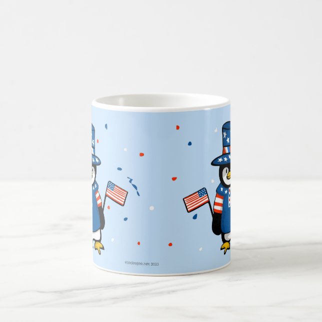 Patriotic Penguin Coffee Mug (Center)