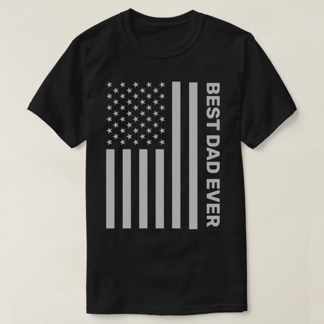 Patriotic Personalised Father's Day American Flag T-Shirt (Design Front)