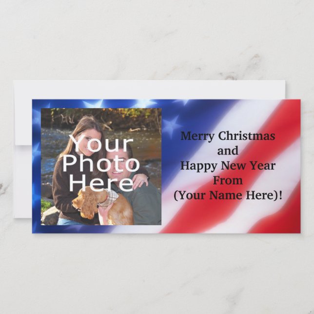 Patriotic Personalised Photo Card (Front)