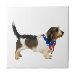 Patriotic Petit Basset Griffon Vendeen Tile