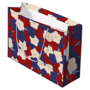 Patriotic Petunias Large Gift Bag